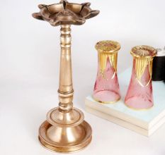 7 Jyots Brass Oil Lamp for Pooja