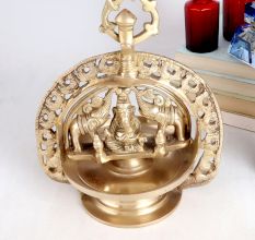 Vintage Hanging Lord Ganesha Oil Lamp