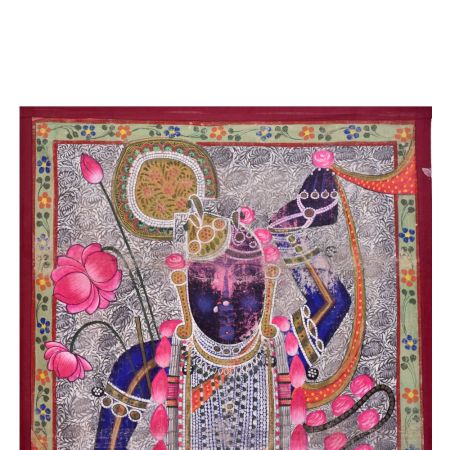 Sreenathji Pichwai Painting In A traditional Attire