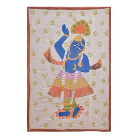 Shrinathji Krishna Pichwai Painting On Cloth