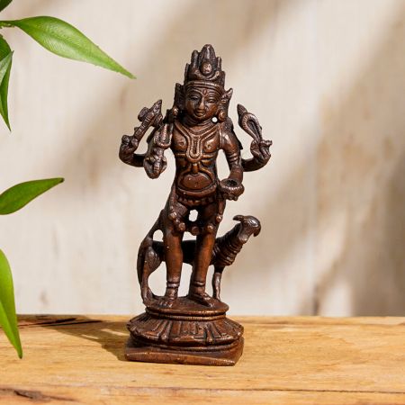 Copper Statue of Lord Bhairava for Decoration