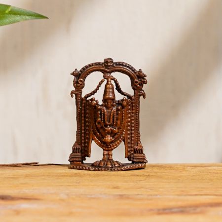 Lord Tirupati Balaji Venkateshvara Statue Made of Copper