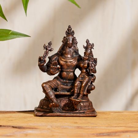 Indian Copper Statue of Lord Hayagriva for Worship
