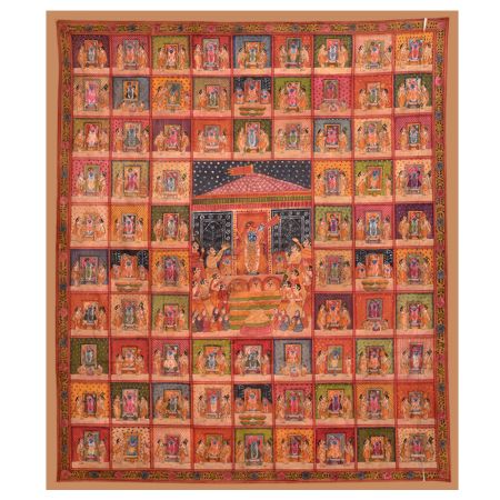 Auspicious Pichwai Painting of Hindu God for Temple