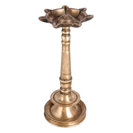 7 Jyots Brass Oil Lamp for Pooja