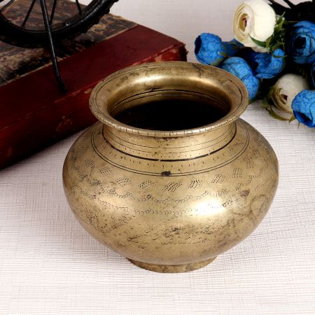 Traditional Brass Lota in Elegant Brown Finish