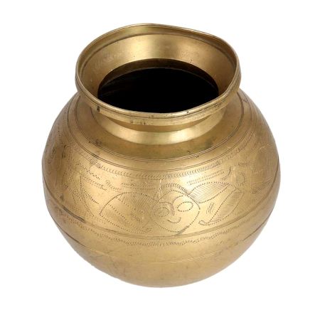 Used Indian Brass Lota for Decoration