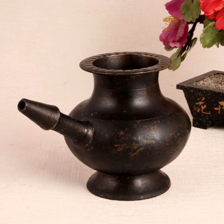 Elegant Black Water Pot with Spout