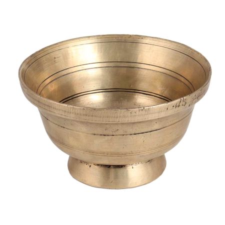 Glossy Brass Bowl in South Indian Art