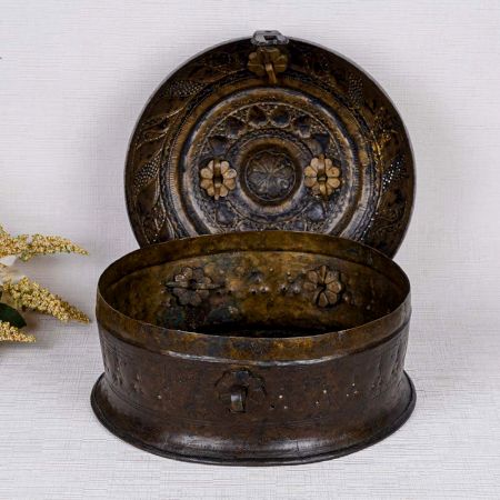 Antique Brass Jewelry Box for Home & Office Decoration