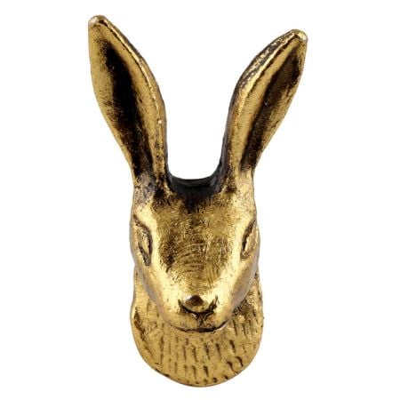 2 Pieces Golden Rabbit Metal Cabinet Knobs