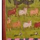 Pichwai Painting of Srinathji In Forest With Cows