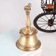 Brass Bell Carved with Lord Nandi on Handle