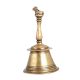 Brass Bell Carved with Lord Nandi on Handle