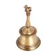 Brass Bell Carved with Lord Nandi on Handle