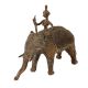 Brass Elephant with Mahout Statue for Decor