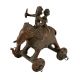 Indian Brass Elephant Statue with Two Riders