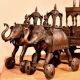 Handmade Elephant Chariot Made of Brass for Decor