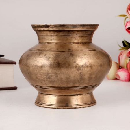 Traditionally Crafted Holy Water Pot Made of Brass