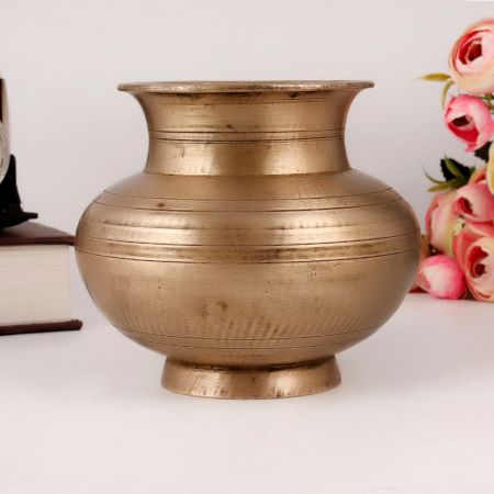 Adorning Brass Water Pot Lota for Worship