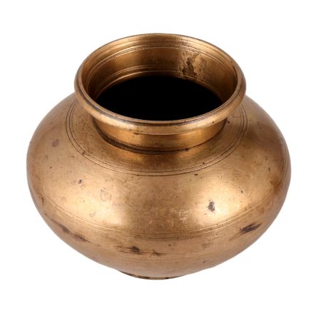 Antique Brown Holy Water Pot Made of Brass