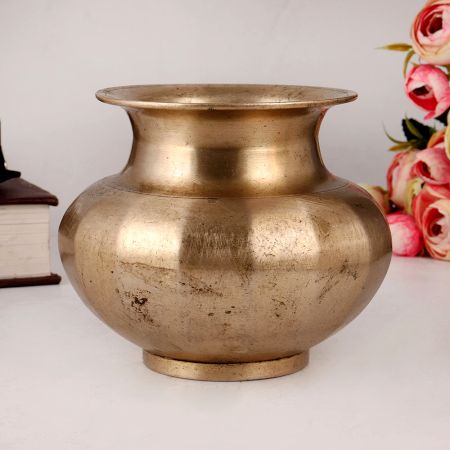 Golden Brass Lota or Water Pot in Shiny Finish