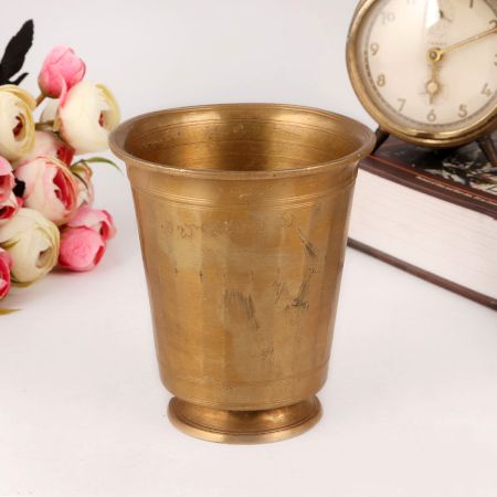 South Indian Style Brass Glass for Decoration