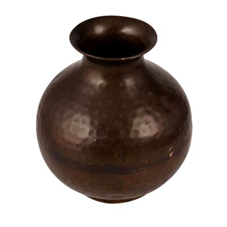 Elegant Dark Brown Pot Crafted from Brass