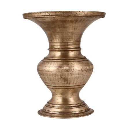 Golden Sturdy Brass Pot for Home & Office Decor