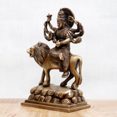 High Quality Bronze Goddess Durga Idol for Home