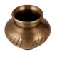 Indian Brass Water Pot Carved with Patterns