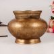 Elegant Brown Brass Pot or Lota for Decoration