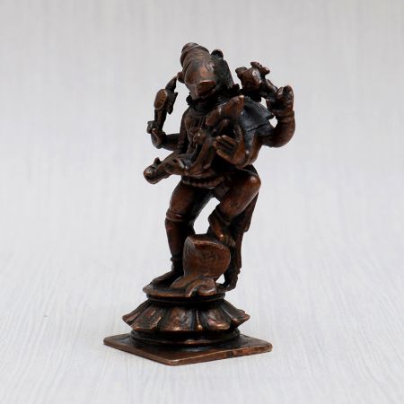 Lord Varaha & Goddess Lakshmi Copper Statue for Home Decor