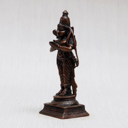 Handmade Copper Lord Ram Statue for Worship
