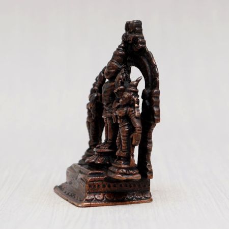 Handmade Lord Srinivasa, Sridevi & Bhudevi Copper Statue