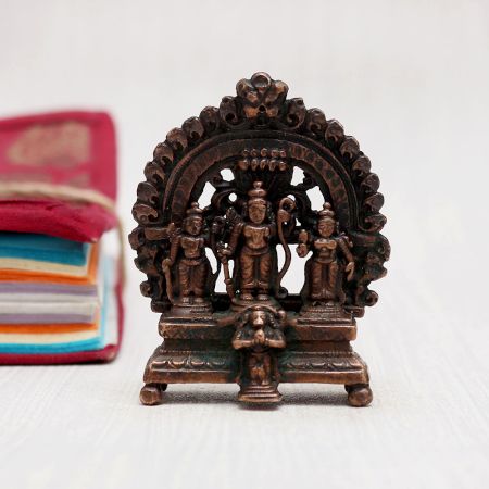 High Quality Copper Statue of Lord Ram Darbar for Worship