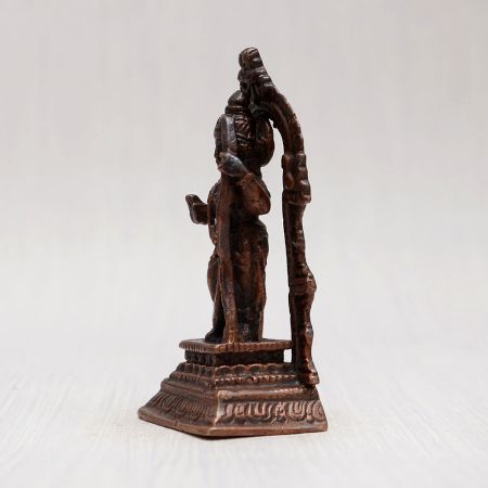 Vintage Copper Lord Ram Statue for Prayer Room
