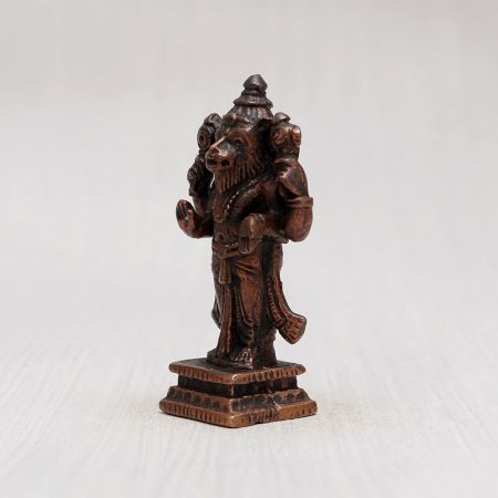 Handmade Lord Narasimha Copper Statue for Decoration