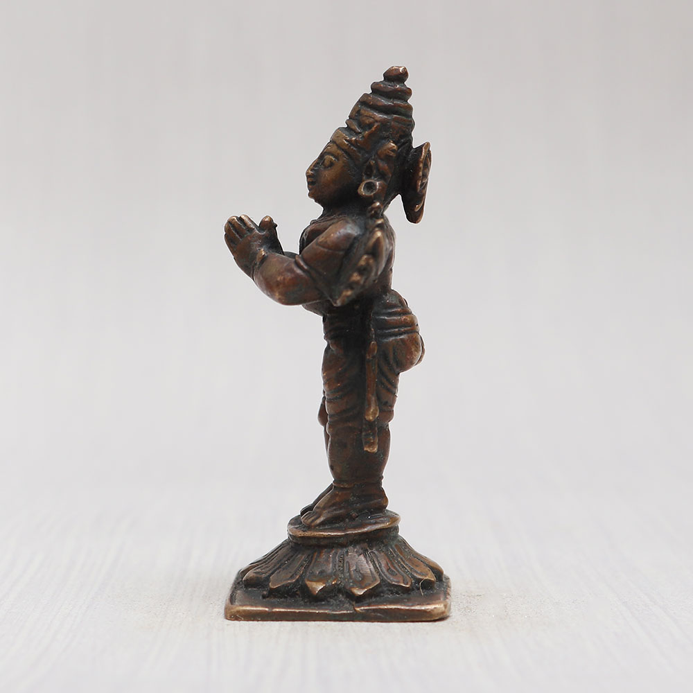 Vintage Copper Statue of Lord Garuda for Home Decor