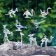 Animal Figurines Clear Glass Christmas Ornaments For Kids Set of 9 Pcs