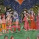Multi-Coloured Lord Krishna Teasing Gopis Pichwai Painting