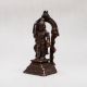 Vintage Copper Lord Balram Statue with Prabhavali for Decor
