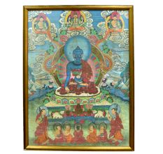 Restored Medicine Buddha Cloth Painting