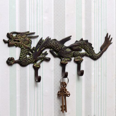 Brass Chinese Dragon Wall Hook for Hanging