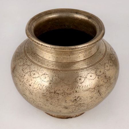 Vintage Brass Holy Water Pot for Home & Office Decor