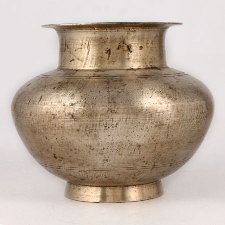 Handcrafted Brass Holy Water Pot for Hindu Rituals