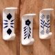 Handmade White Ceramic Adhesive Stick Hooks - Pack of 3