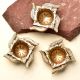 Pack of 3 Traditional Brass Diya In Swastika Oil Lamp