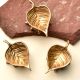 3 Pieces Handmade Brass Leaf Shaped Oil Lamp