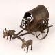 Vintage Brass Tribal Chariot Statue for Home Decor